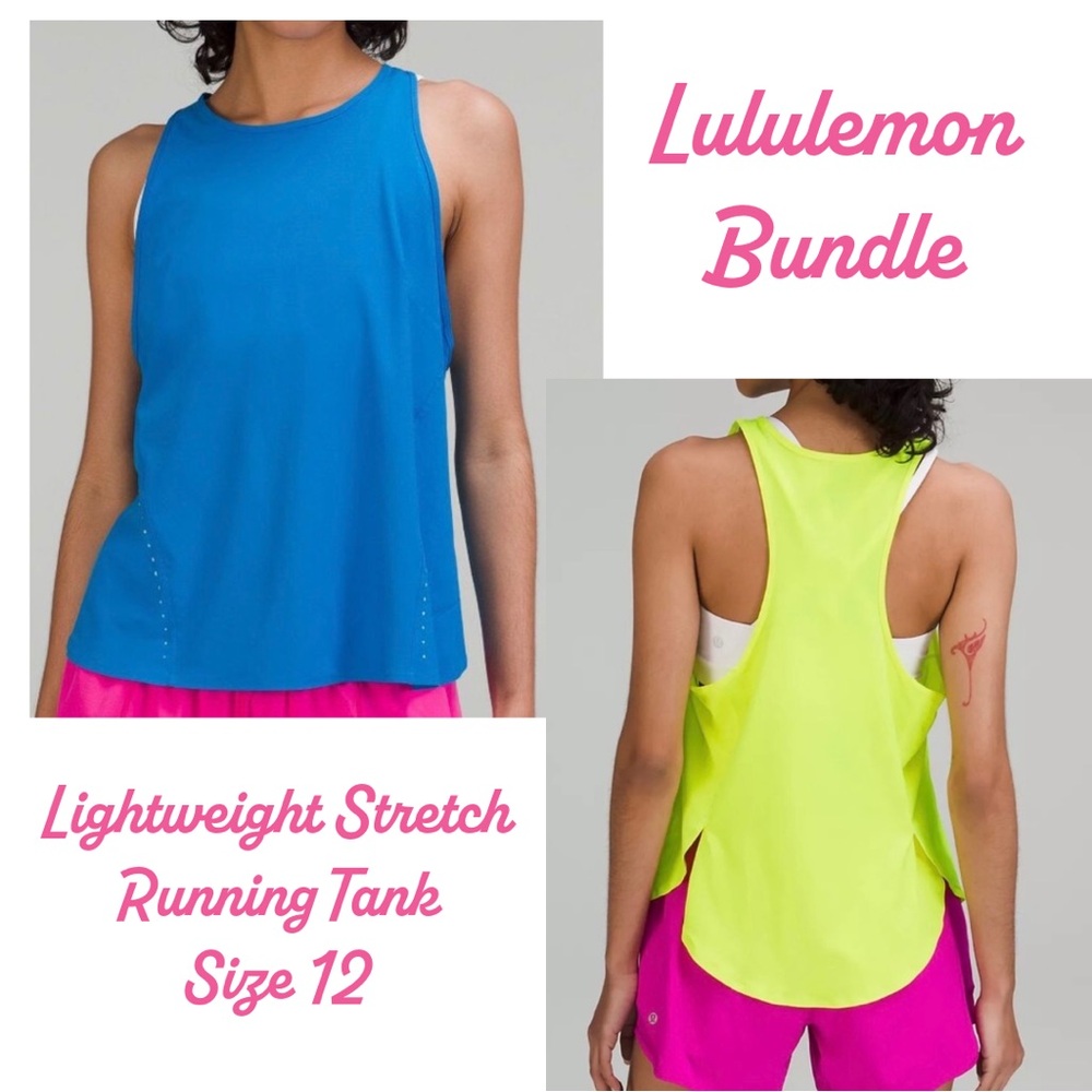 Bundle Lululemon lightweight stretch running Tank… - image 1